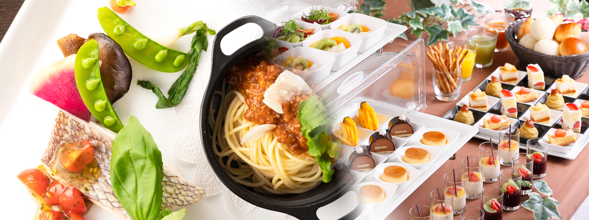 ウィークデイランチ「選べるメインディッシュ と スイーツ&デリカアイランド」